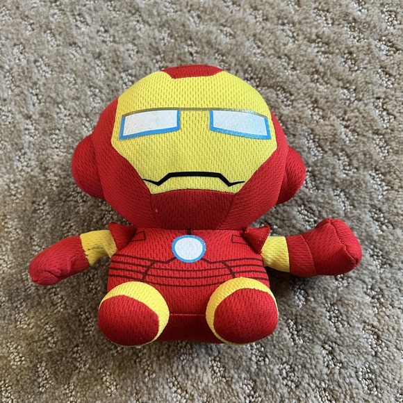 Ty Other - TY Beanie Baby‎ 6" IRON MAN (Marvel) Plush Stuffed Animal Toy
